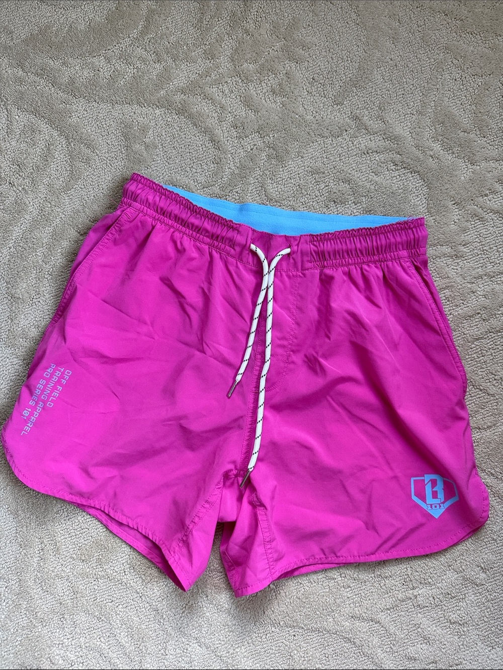 Men's Athletic Shorts — Bright Pink Performance Drawstring